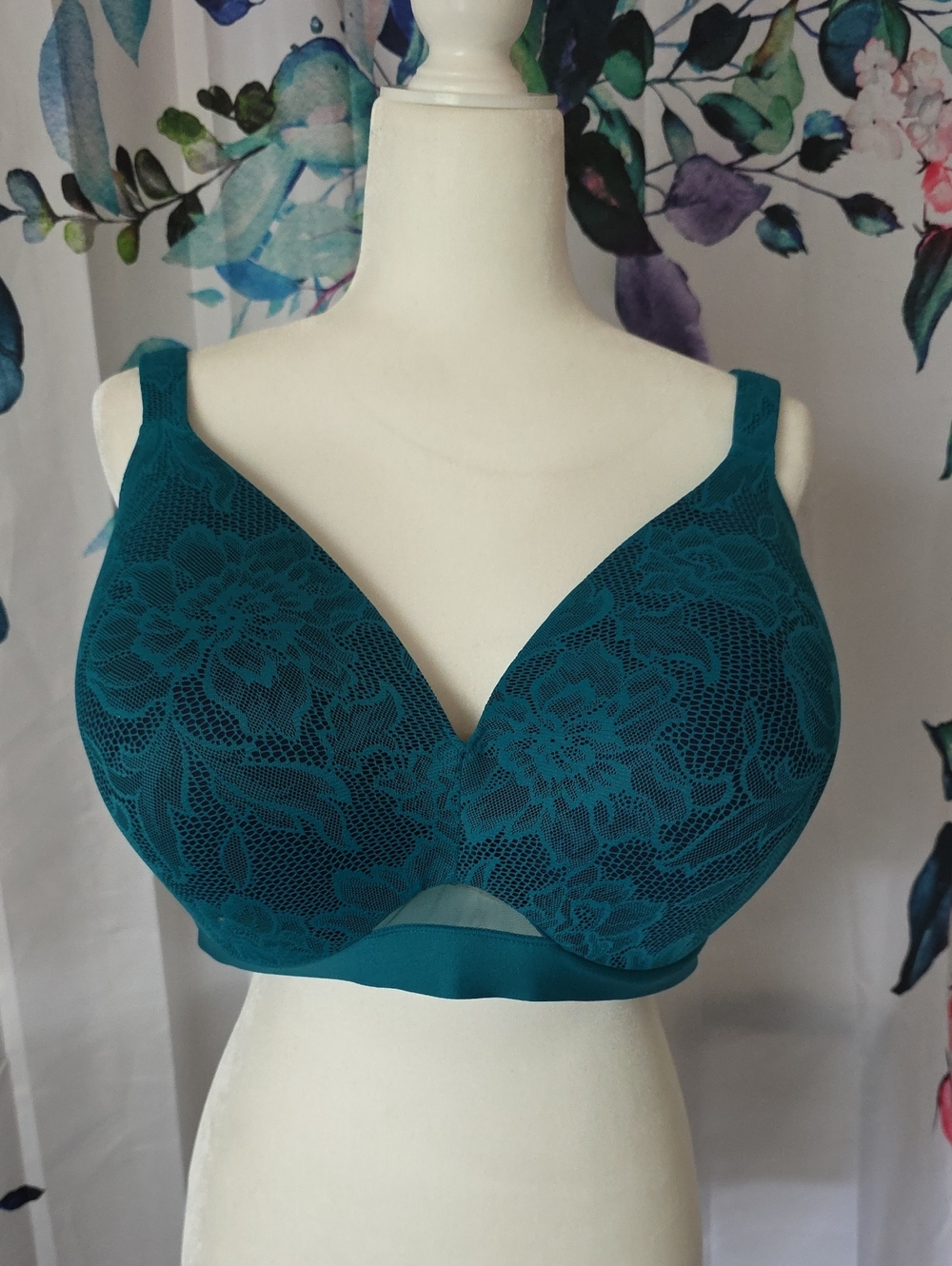 Cacique Teal Lace Contour Bra
